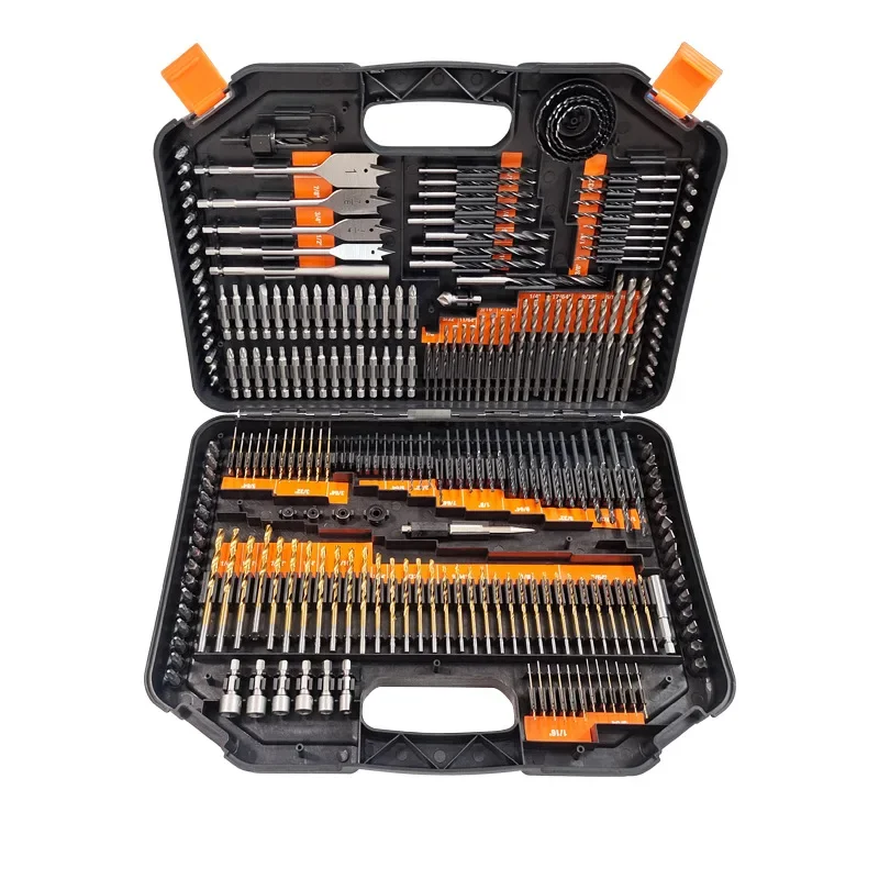 

Household Multifunctional 246 Piece Set Woodworking Hole Opener Twist Drill Piece Head Cement Drill Woodworker Flat Drill Set