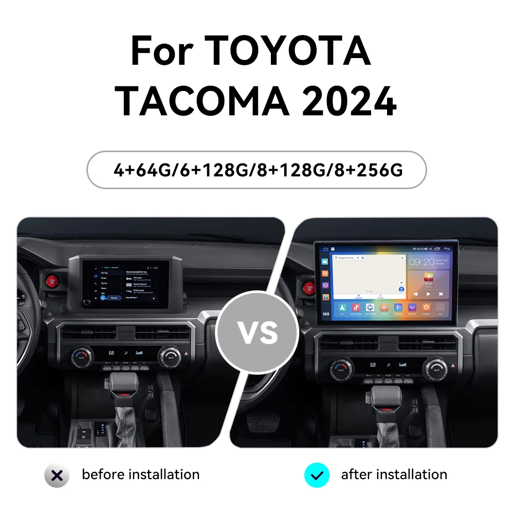 

14.6" Car Radio GPS Navigation For TOYOTA TACOMA 2024 2025 Stereo Carplay Android Auto Tape Recorder Multimedia Player Head Unit