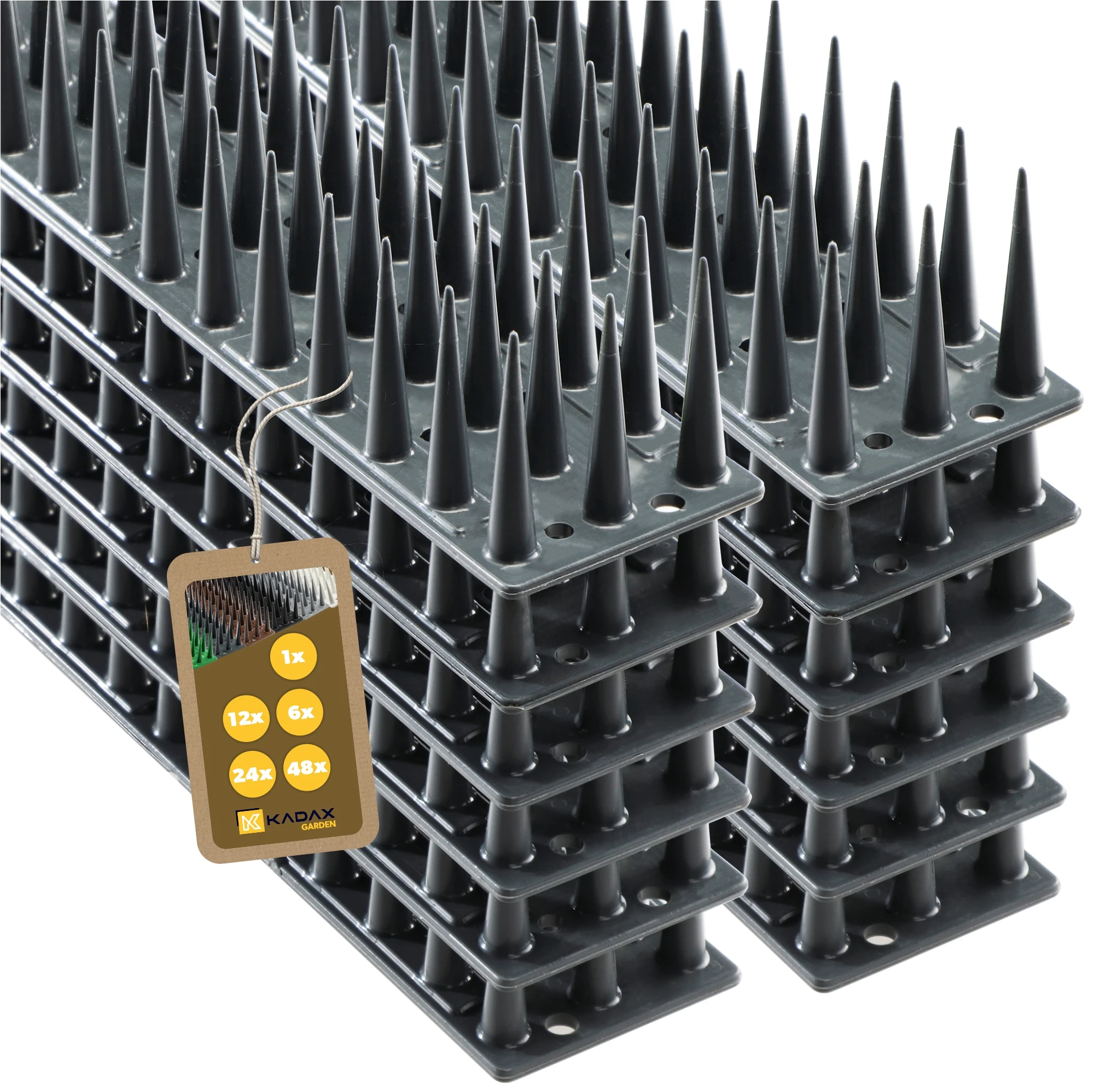 KADAX Vogel- en Duivenspikes, Kunststof, 12 Stuks, 6,12 m
