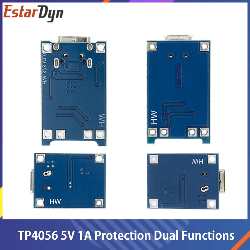 TP4056 +Protection Dual Functions 5V 1A Micro USB 18650 Lithium Battery Charging Board Charger Module