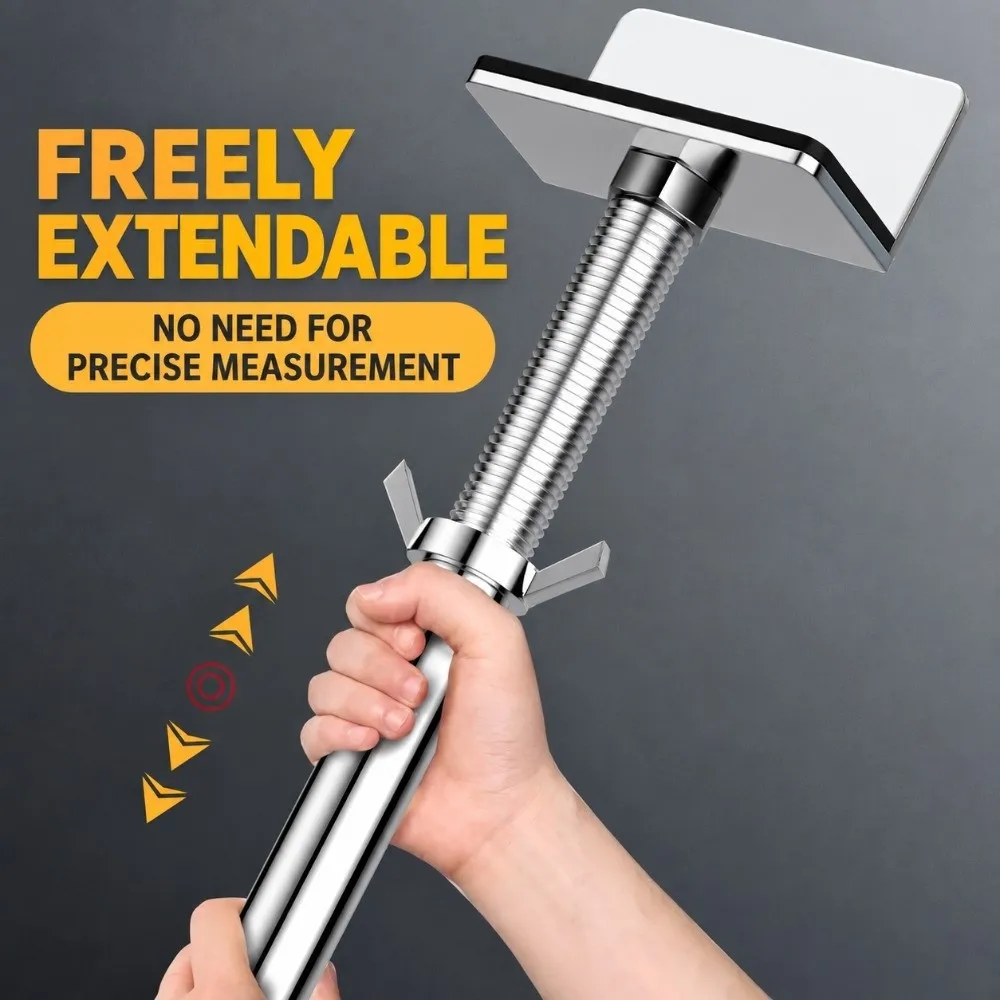 L-Shape Undermount Sink Brackets Non-Slip Load Bearing Support Telescopic Table Legs Adjustable Metal Furniture Support Rod