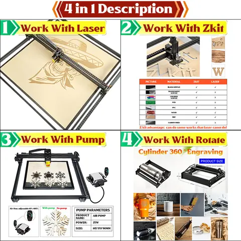 LASERPECKER Handhållen Lasergravör Bärbar Kraftfull Lasergraveringsskärmaskin Med 5W Bluetooth CNC DIY SuperFast LP2 7 best sales CNC-laser - №7