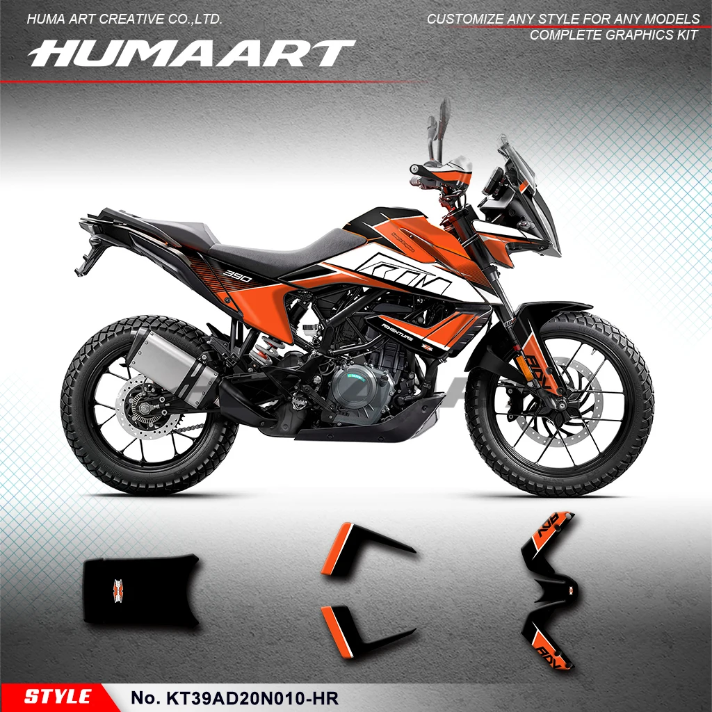 HUMAART ชุดกราฟิก Wrap Design สําหรับ KTM 390 Adventure 390ADV 2020 2021 2022 2023 2024, Refurbish, KT39AD20N010-HR