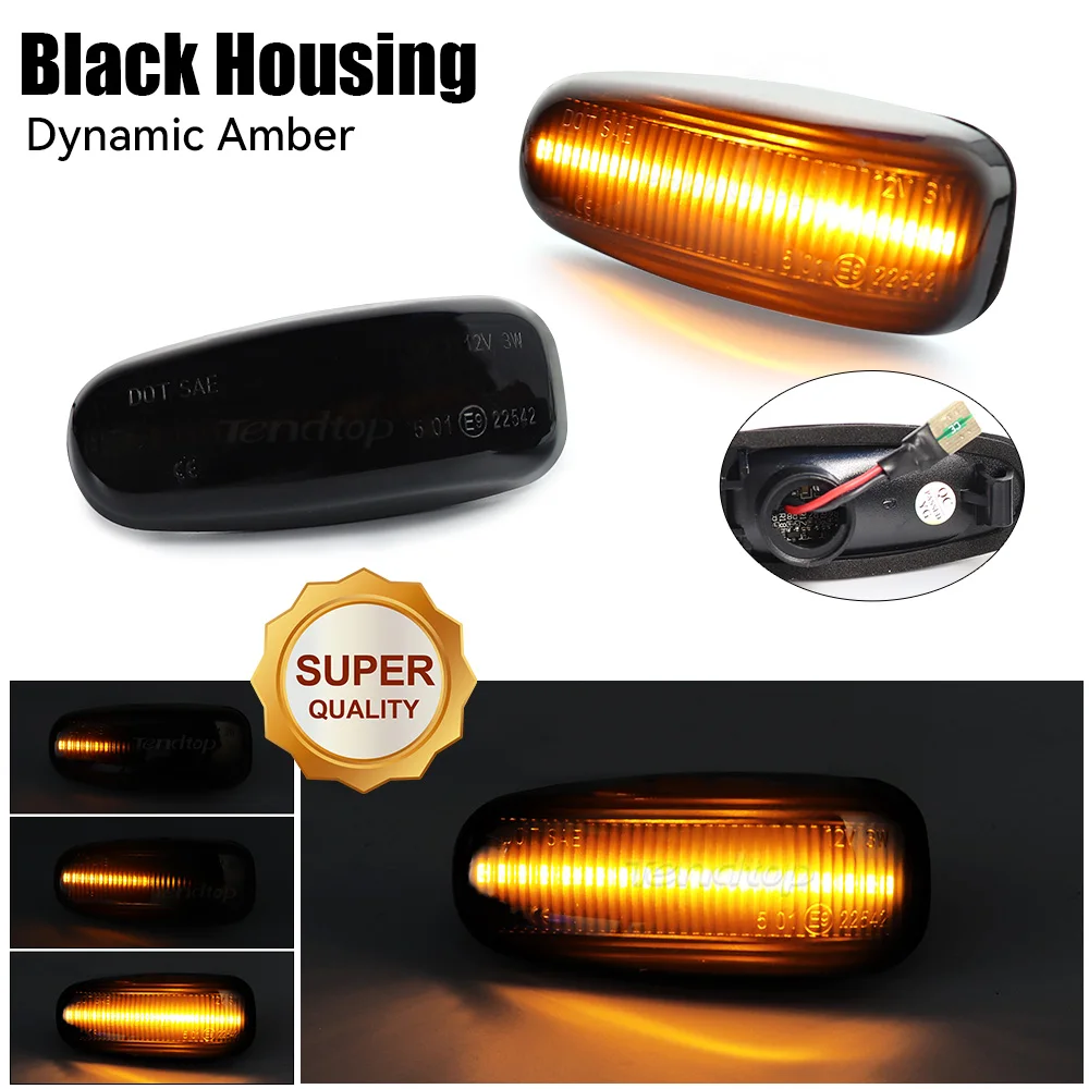 Dynamic LED Turn Signal Light Side Marker Repeater  Blinker Indicator Lamp For Mercedes-BENZ E-Class W210 C-Class W202 W208