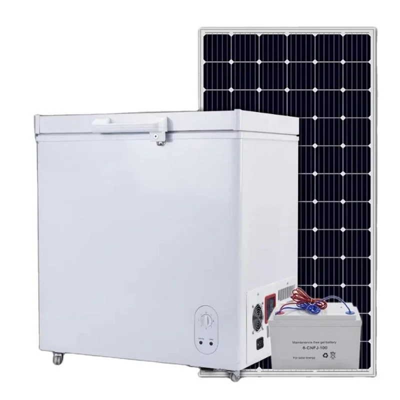 

158L12V AC/DC Freezer Single Door Mechanical Compressor Ice Cream Solar Panel Direct Drive Freezer