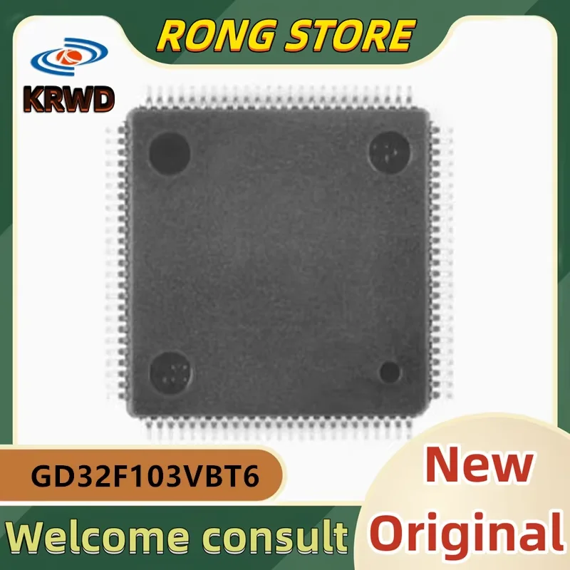 (5 uds) GD32F103 VBT6 nuevo y Original Chip IC GD32F103VBT6 GD32F103 LQFP-100 ARM Cortex-M3 microcontrolador de 32 bits-MCU