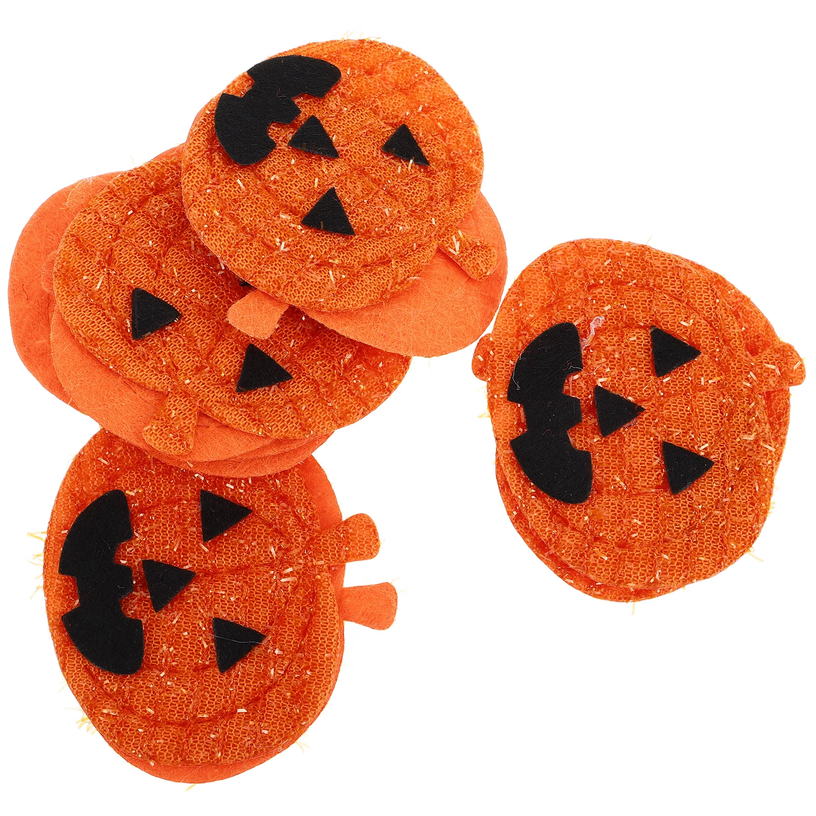 

12 Pcs Pumpkin Ornaments Halloween Decor Decorating Craft Stickers Applique Patches Embroidered for Clothes Badge Male