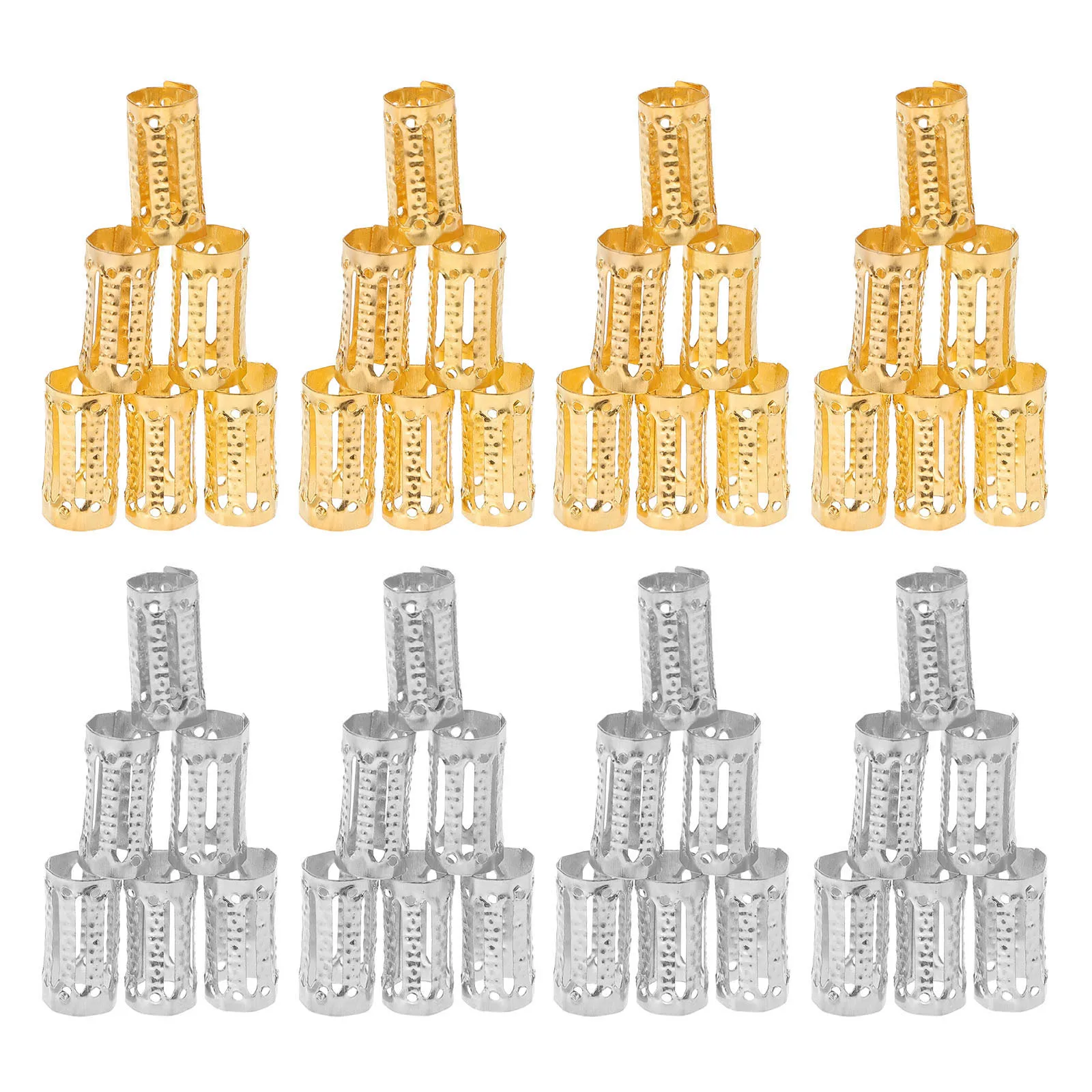 

200Pcs Hair Braid Rings Iron Tough Dreadlock Rings Hair Cuffs Suitable for Fashion Festival Accessory Dreadlock Ring