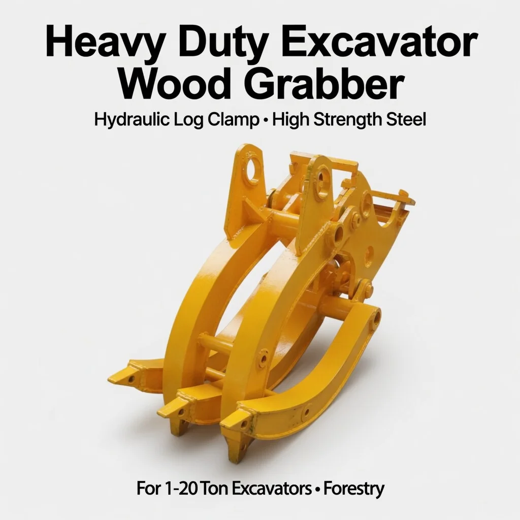 

Hydraulic Wood Grabber Excavator Log Clamp Heavy Duty Timber Grapple High Strength Steel For 1-20 Ton Excavator Forestr