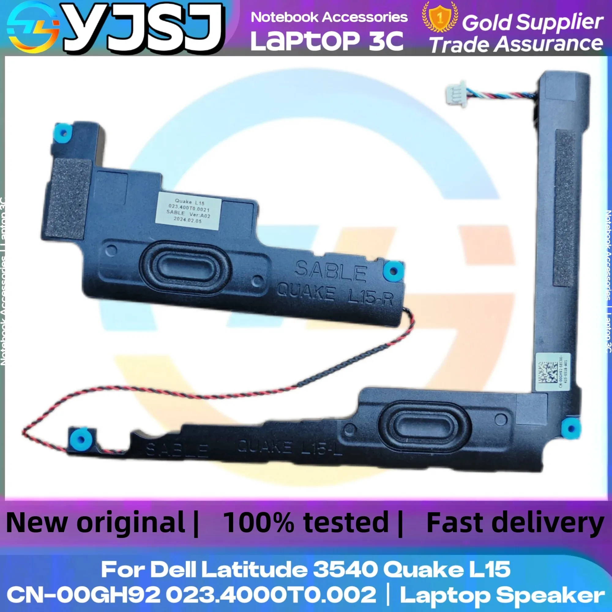 

New GENUINE Original Laptop Speaker For Dell Latitude 3540 Quake L15 built-in speaker horn audio CN-00GH92 023.4000T0.002