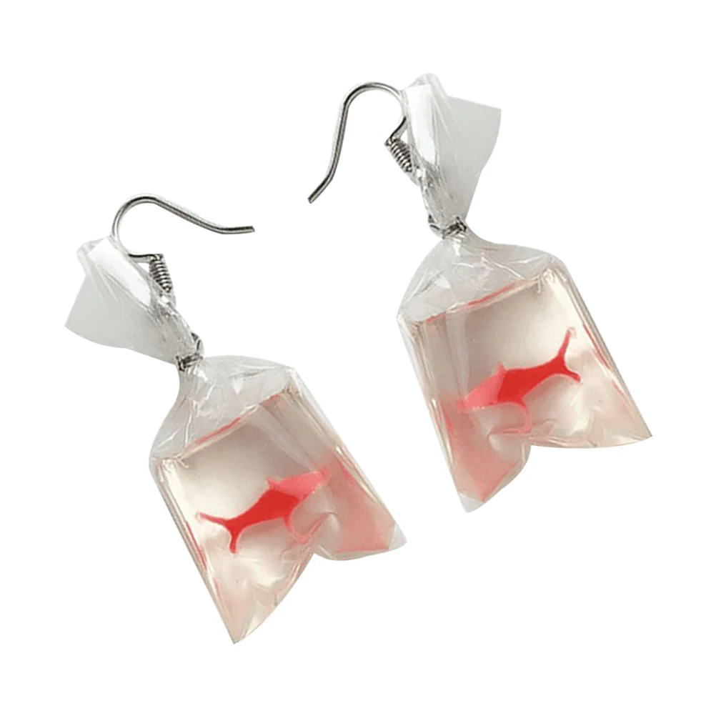

Acrylic Ear Rings Women Goldfish Pendant Earrings Jewelry Decor Small Fresh Design Long Lasting Durable Birthday Gifts
