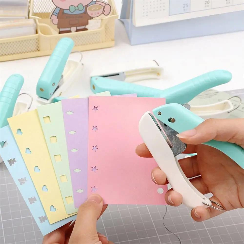 Multi-functional Mini Hand Hole Puncher Plastic DIY Scrapbook Manual Hole Punch Aperture 1.5-6mm Embossing Tool Paper Punch