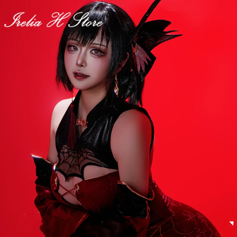 Irelia H Store Azur Lane Chien Wu przebranie na karnawał gra Chien Wu seksowna czerwona sukienka damski kostium na Halloween