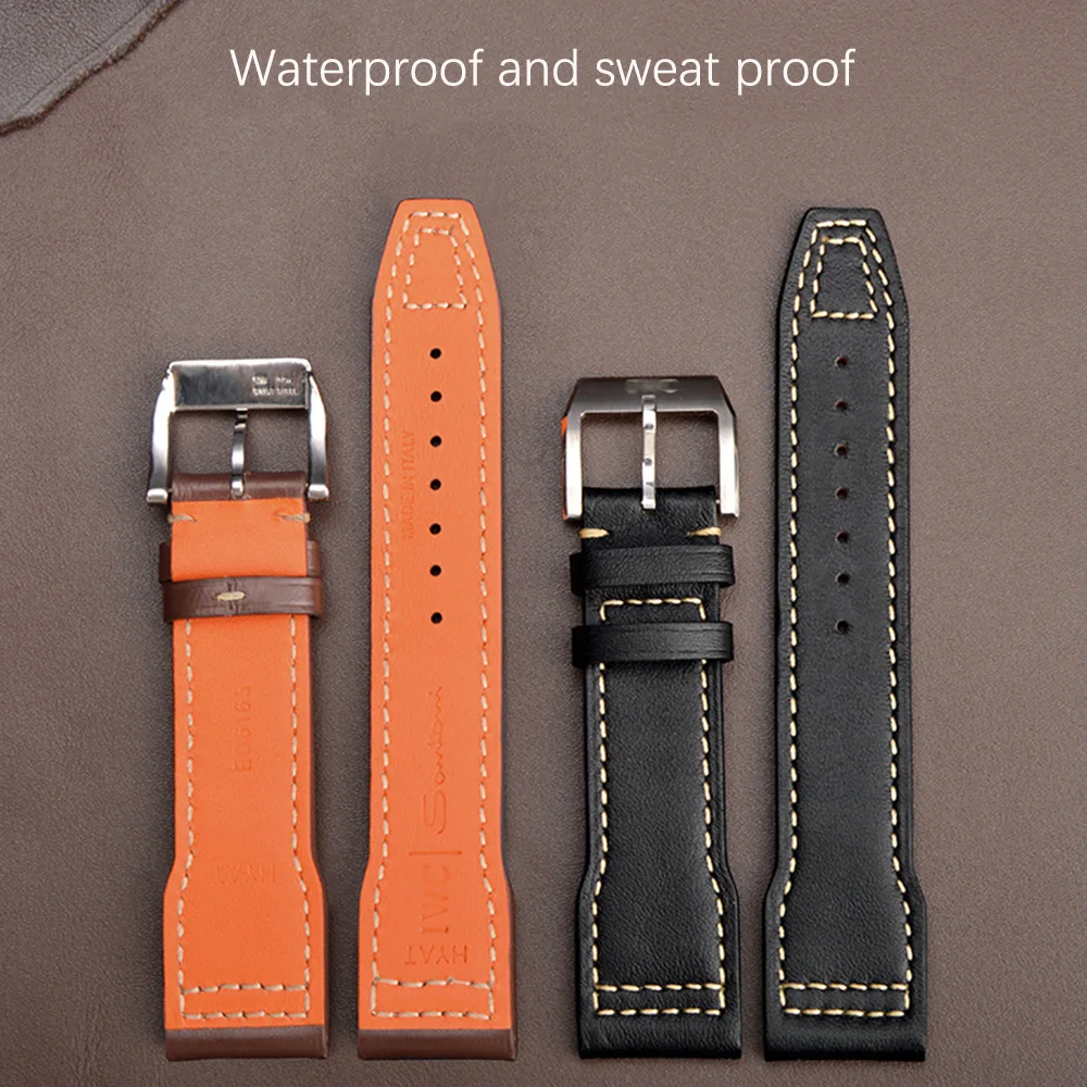 

For Portuguese Leather Watch Strap And Chain Strap For Pilot Mark Little Prince Watch Band Color Trend Versatile Options