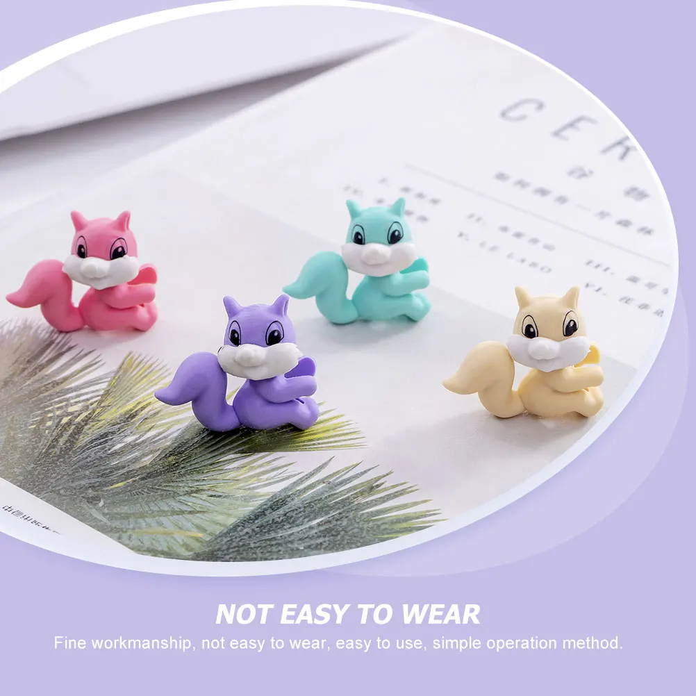 

16pcs Animal Eraser Cute School Rubbers Kids Stationery Kawaii Pencil Erasers Squirrel Shaped TPR Cartoon for Children