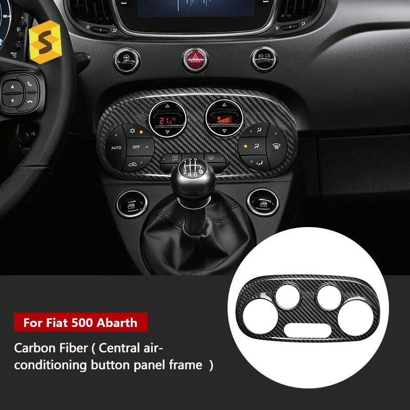 

Real Hard Carbon Fiber AC Trim For Abarth 595 2012 2013 2014 2015 2016 2017 2018 2019-2023 Abarth 695 2017-2023 Fiat 500 2008-20