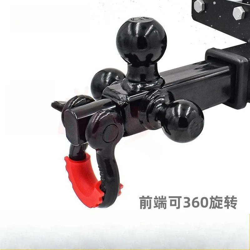 Heavy Duty 3-Ball Trailer Arm - 360° Rotatable Tow Hitch for Car Modification & Towing