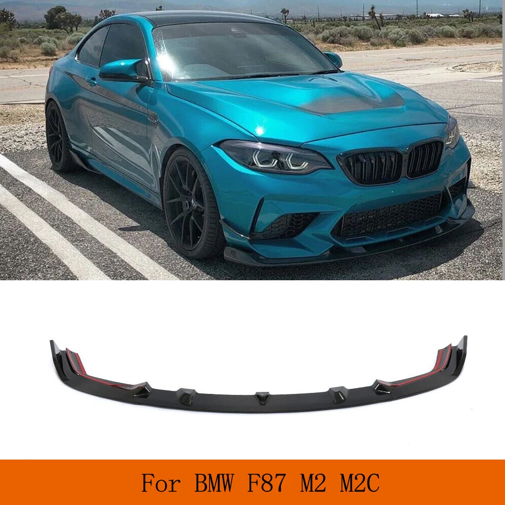 Car Front Bumper Lip Spoiler Carbon Fiber Splitters for BMW F87 M2 Competition Coupe 2018 - 2020 FRP/Forged Carbon Car Body Kits