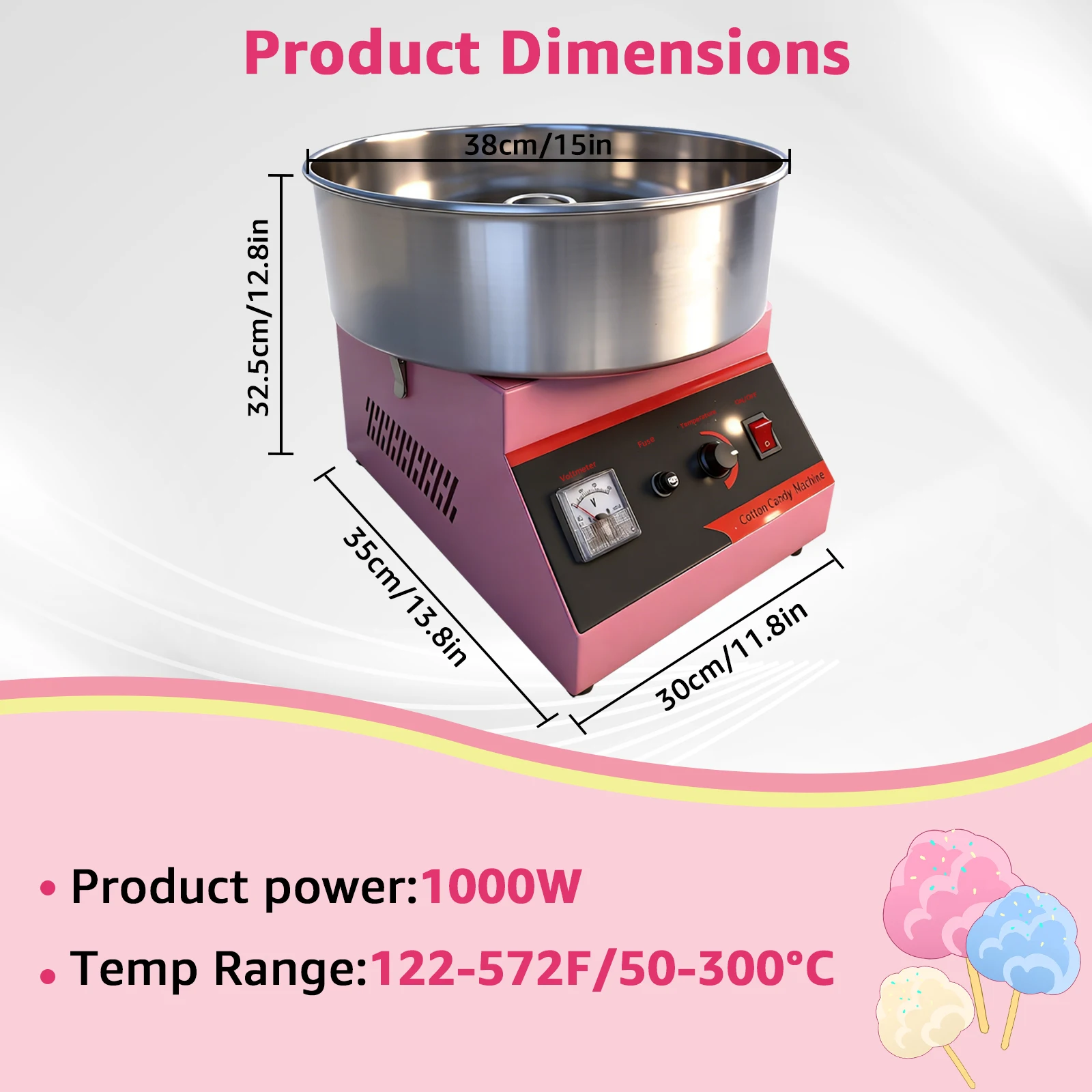 Cotton Candy Maker Machine, El - đánh giá và giá Candy Floss Machine