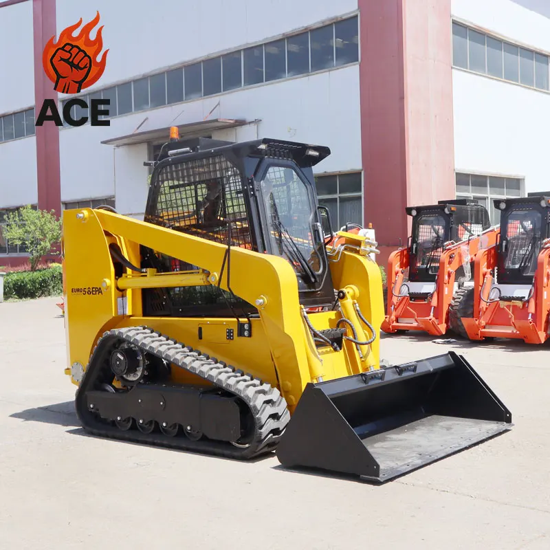 

Euro 5 EPA Kubota Diesel Skid Steer loader customized Mini Track Skid Steer Loader 1500KG With Forest Mulcher Lawn Mower