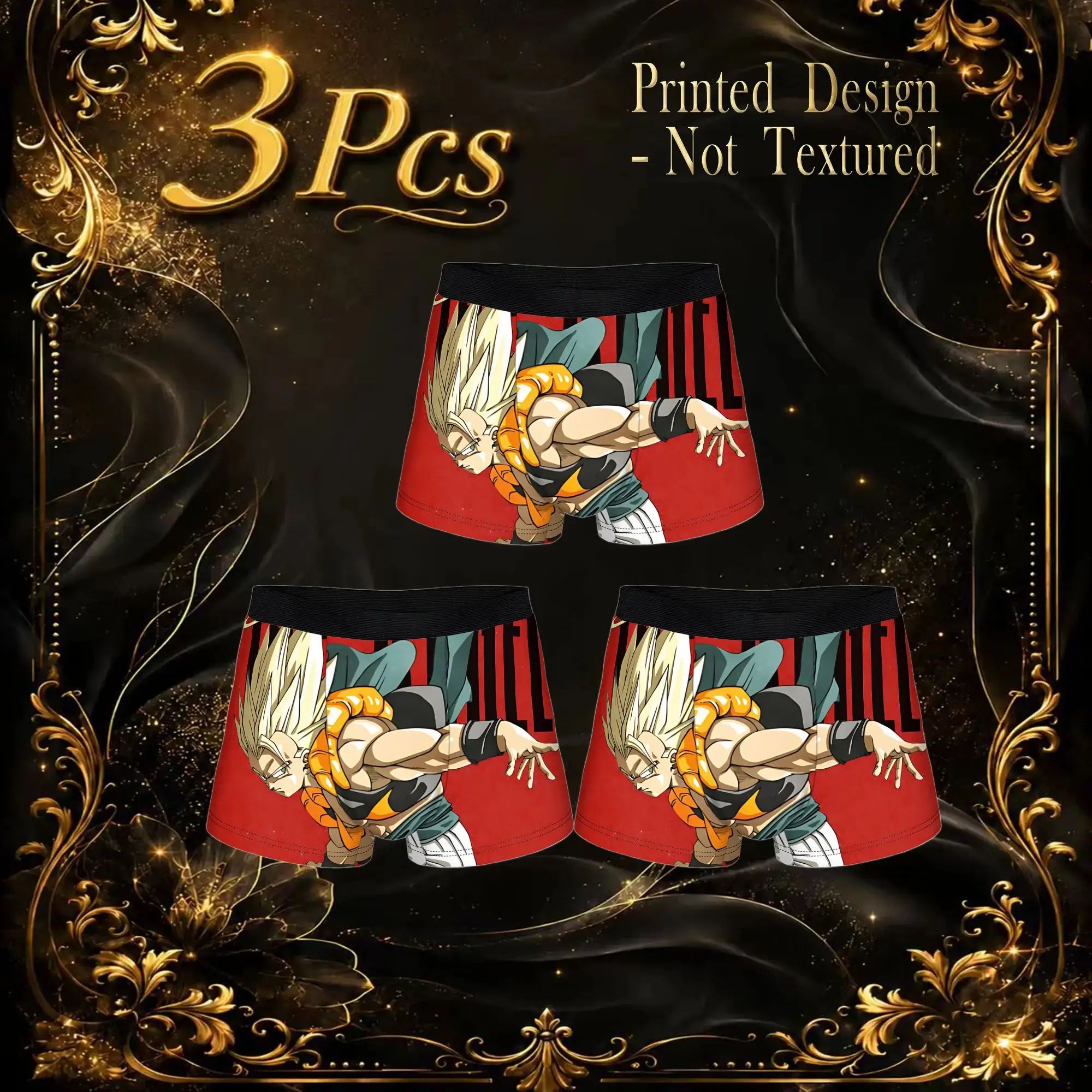 3Pcs Dragon Ball Z boxers  Underpants Homme Panties Men's Underwear Print Shorts Boxer Briefs