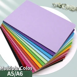 A5/A6 Colorful Paper Cover Lined Paper Notebooks 30 Sheets/60 Pages Notepad Notebooks Student Learning Korean Stationery