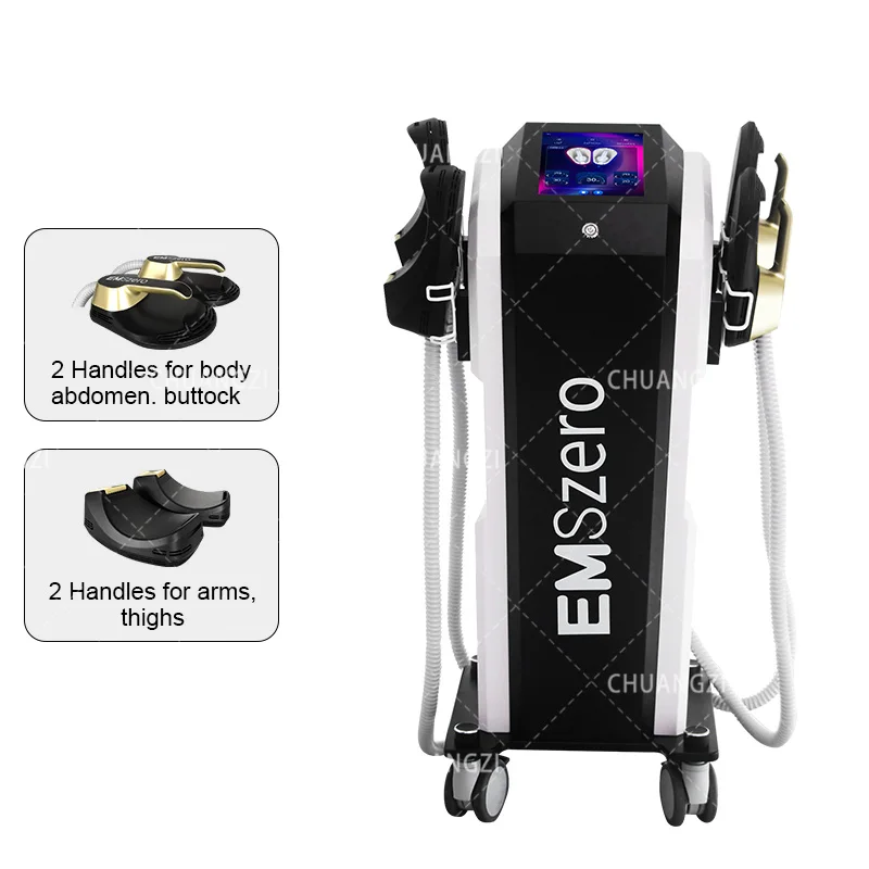 Muscle Body Sculpting Machine with 5 Handles, 6500W + RF EMSZERO, Pelvic Stimulation, Optional Salon