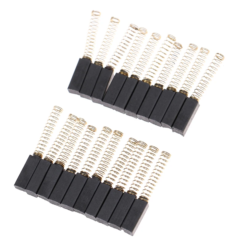 20 pces/10 pares de escovas do motor carbono para dremel ferramenta rotativa para ferramentas elétricas genéricas do motor elétrico mini acessórios