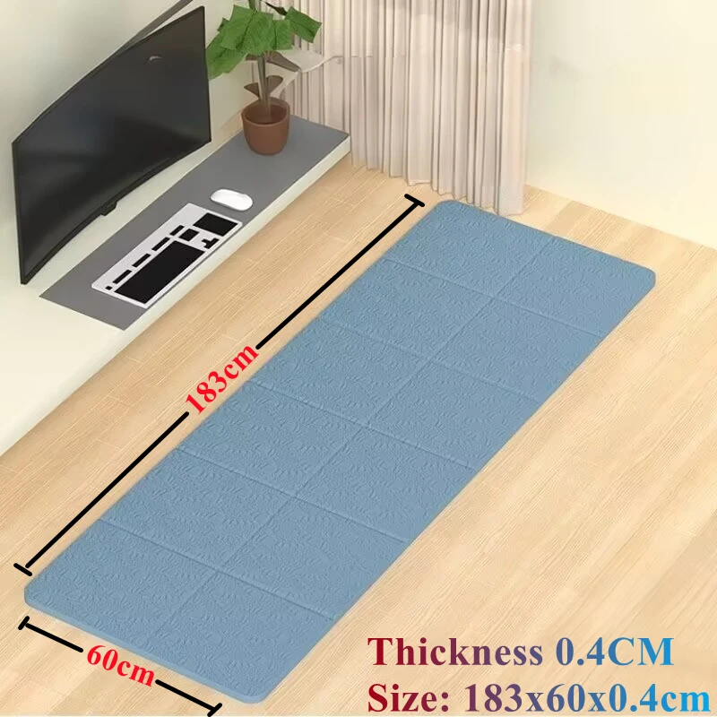 

1830*600MM Fold Portable 4mm Thick PVC Floor Mat Foldable Yoga Mat Easy Storage Travel Yoga Pilates Home Exercise Floor Mat