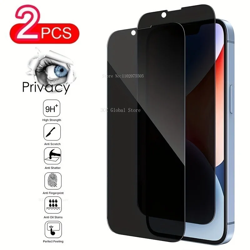 2Pcs Anti-Spy Tempered Glass For iPhone 14 Pro Max 12 13 Mini 11 Pro 15 Ultra Screen Protector For IPhone 14 7 8Plus XR XS Max