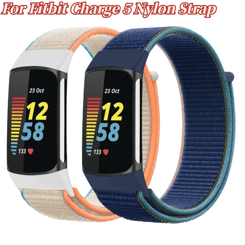 Correa de nailon suave para Fitbit Charge 5, cómoda pulsera inteligente para Fitbit Charge 5, Correa deportiva transpirable