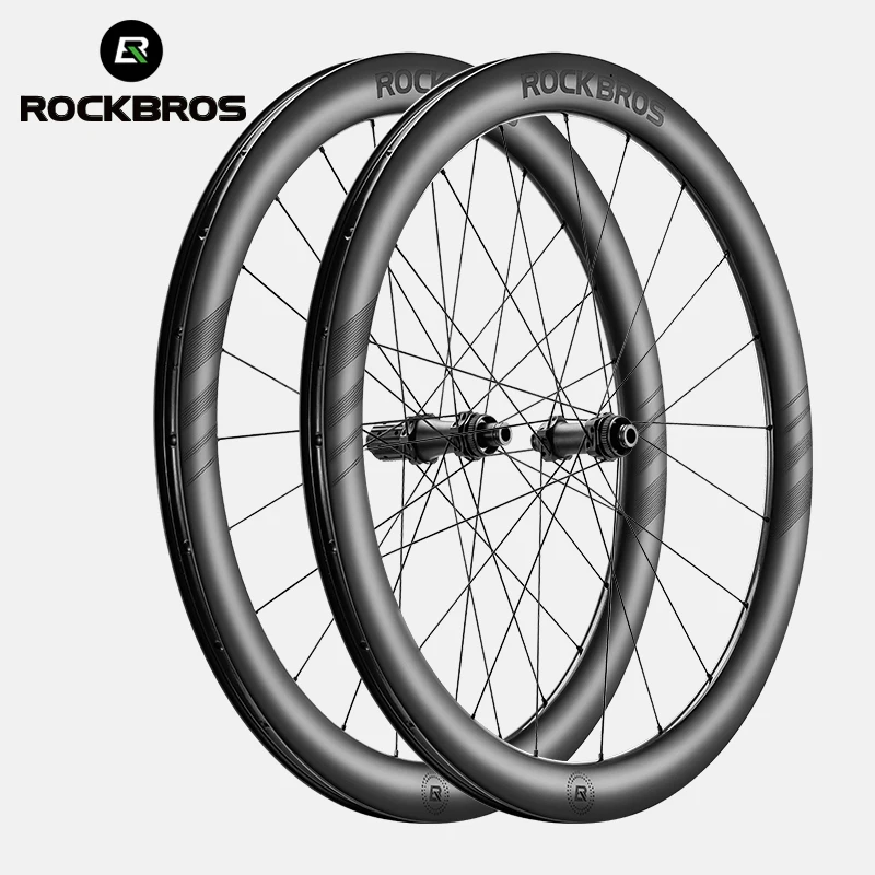ROCKBROS Высококачественный комплект карбоновых колес, колеса с центральным замком, дисковый тормоз, Bicicleta, комплект колес для шоссейного велосипеда, комплект колес для шоссейного велосипеда