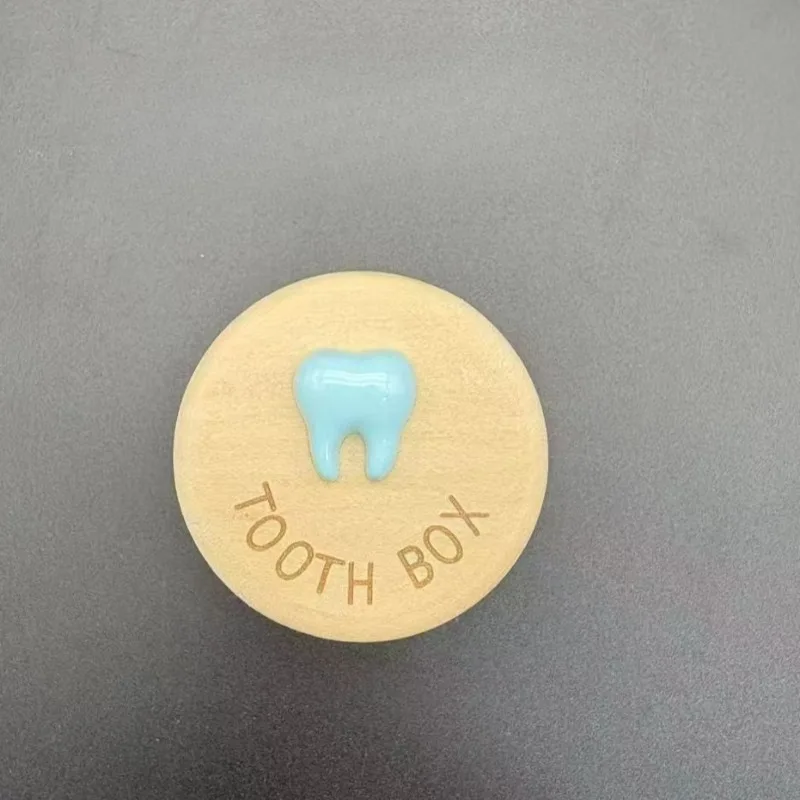 صندوق ذاكرة خشبي لأسنان الطفل، تصميم خرز، منظم تذكار، حقيبة تخزين الأسنان الأولى، سلك سري إبداعي #3