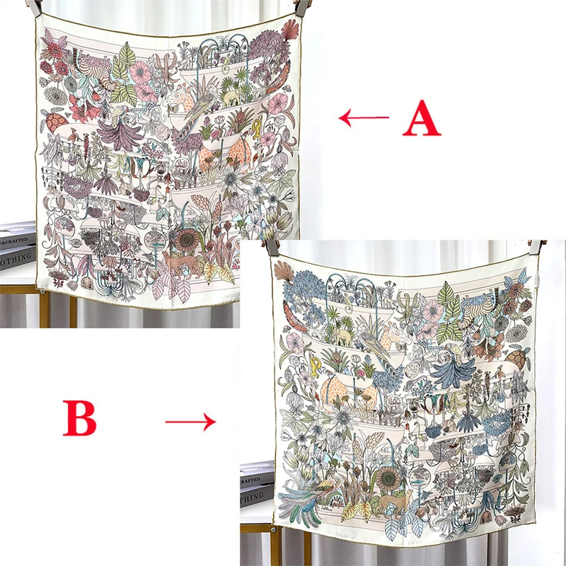 

Двусторонний шелковый платок на голову 65 см, роскошные маленькие квадратные банданы, женская одежда, сумка, аксессуары, рождественский подарок для влюбленных