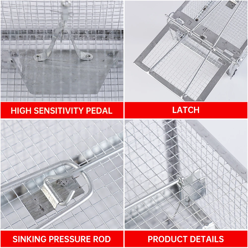 Живая гуманная клетка-ловушка для белки, мыши, крысы, мышей, грызунов, Ловец животных для дома и улицы, маленькие животные