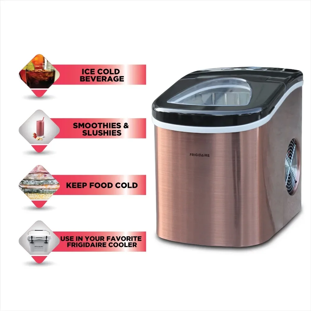 Portable Stainless Steel Countertop Icemaker Ice Maker 26 Lb. Freezing Appliances Kitchen Home