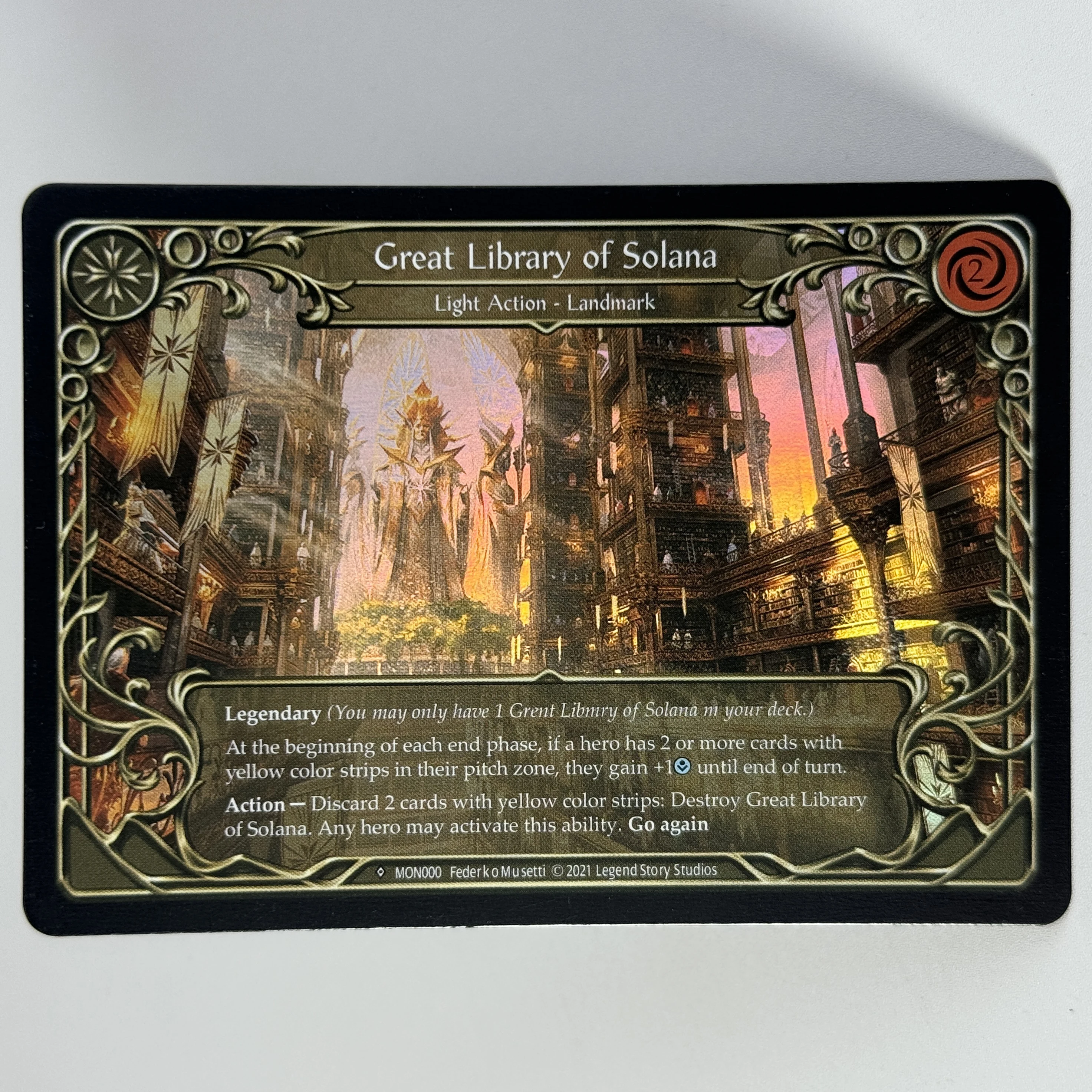 FAB 프록시 카드 레인보우 호일 에이전트 TCG 게임 카드 코드 MON+LGS+LSS 버전 시리즈 결정의 Vambrace Sol 카드의 유적