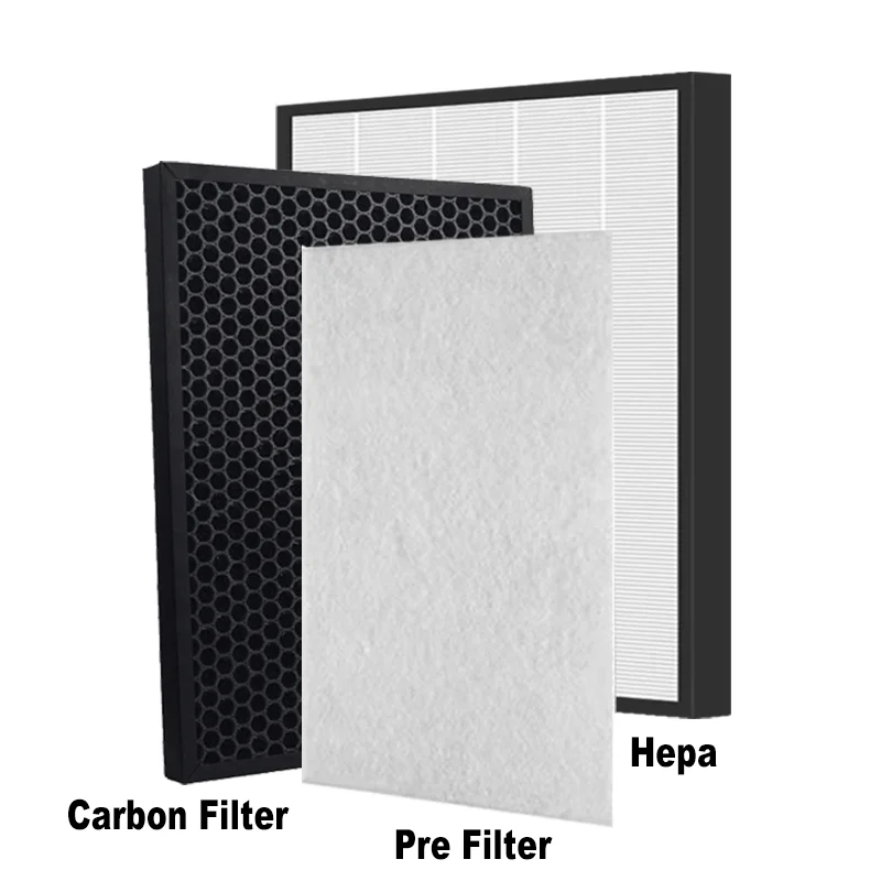 Hepa + carvão ativado composto purificador de ar filtro 243x311x35mm substituição para philco purificador de ar filtro ppar01bi