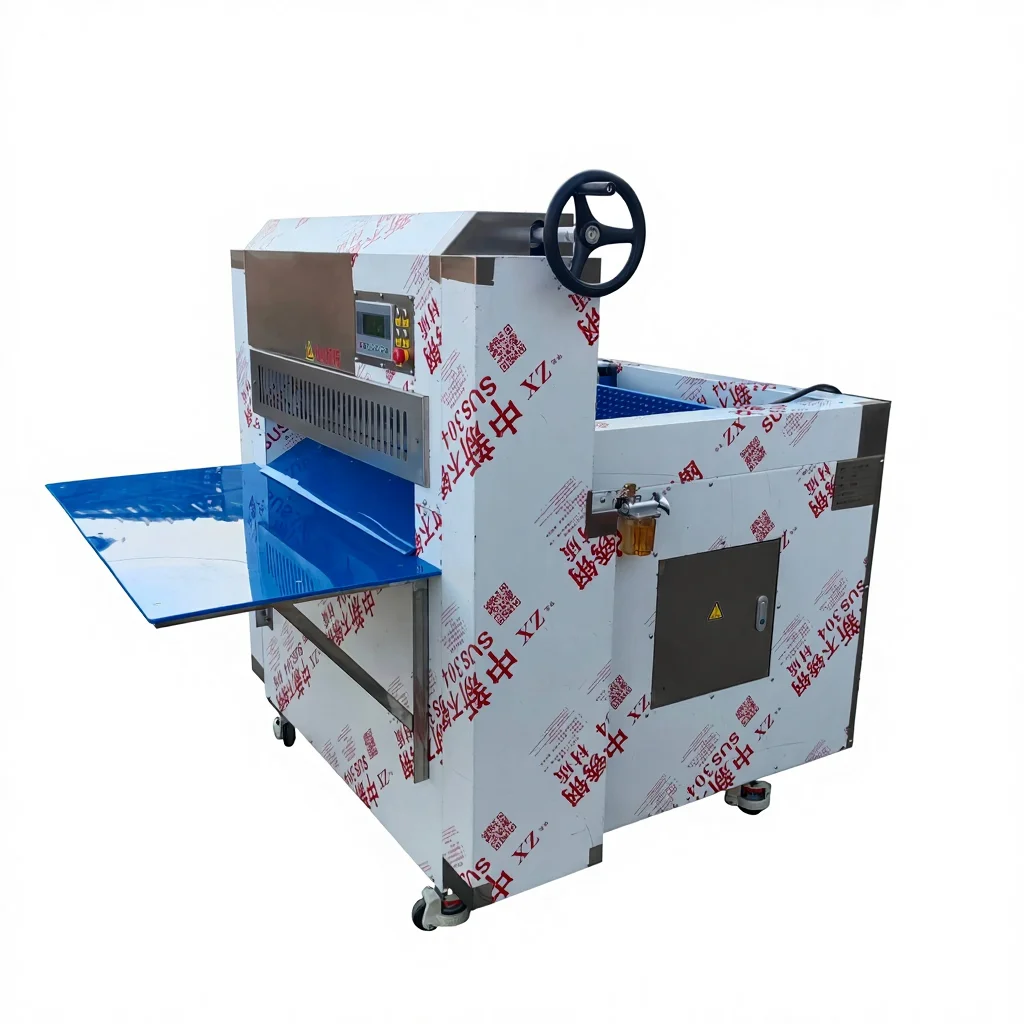 New Commercial Use Fully Automatic Efficient Frozen Meat Slicer Alloy Steel Blade Adjustable Thickness 500-600kg/h