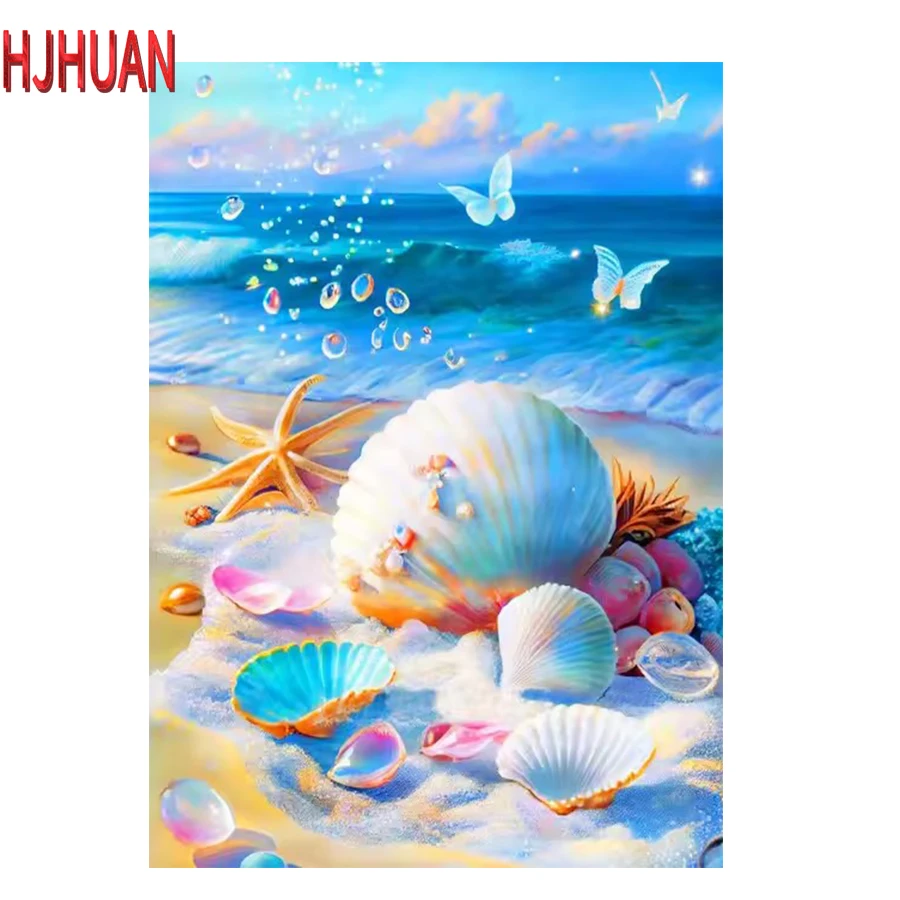 

Diamond Painting Abstract art seaside scenery Full Round Square Drill Mosaic diy Wall Art Pictures Home Decoration Birthday Gift
