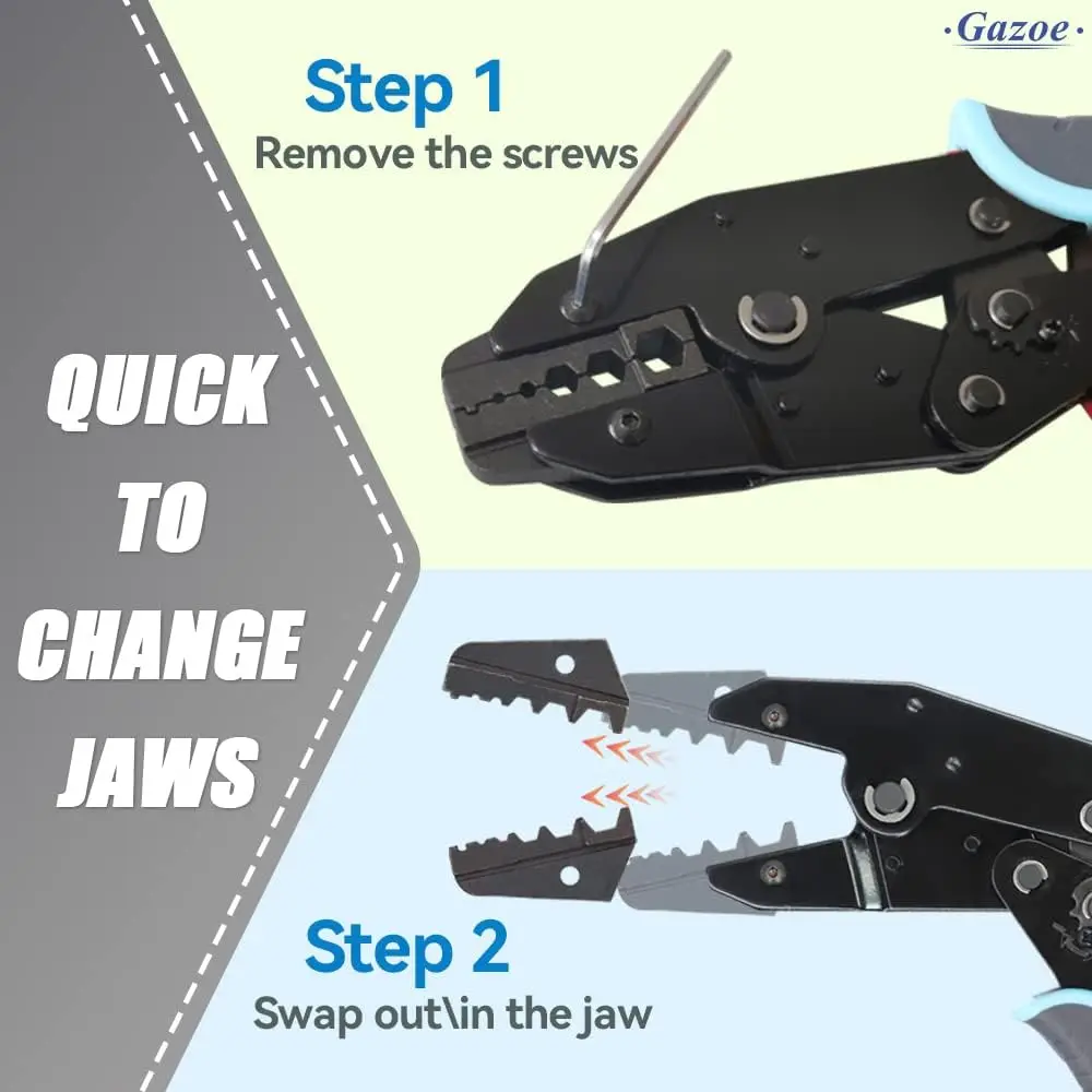 مجموعة أدوات تجعيد محورية متعددة الاستخدامات مع 5 فكي، متجرد، وقاطع لموصلات كابل RG RF