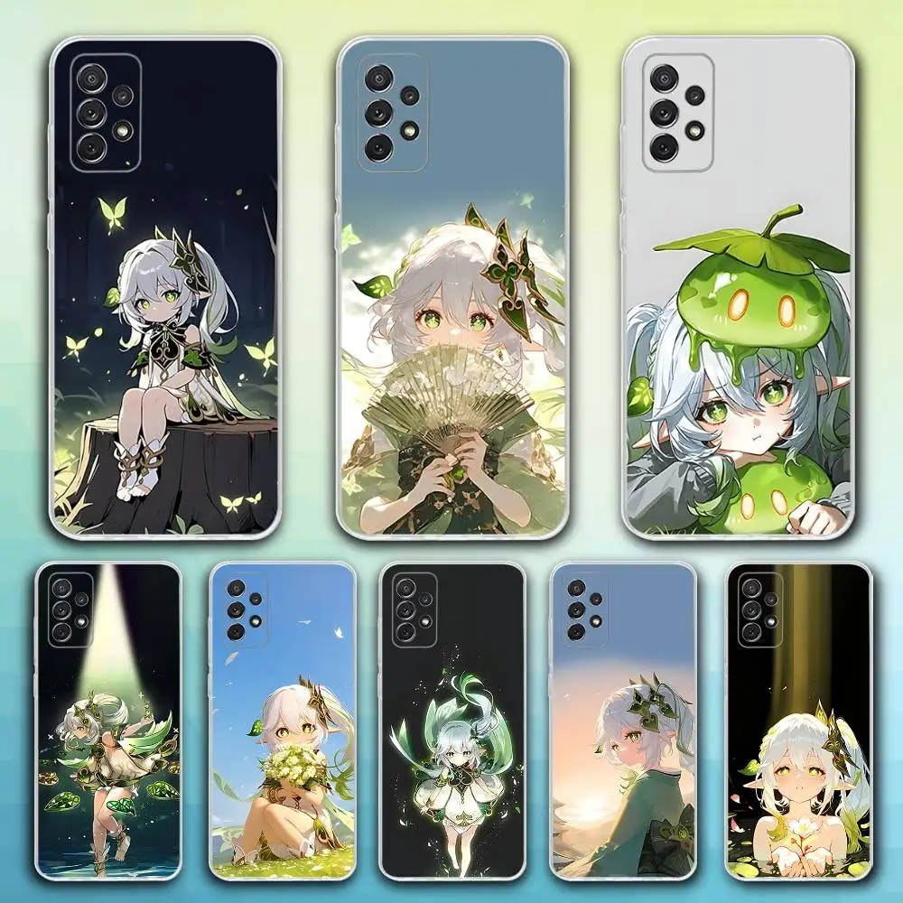 

G-Genshin N-Nahida Impact Phone Case For Samsung S30,23,21,22,20, FE lite,S10,9,8,7 PIus Note20ultra Soft Transparent