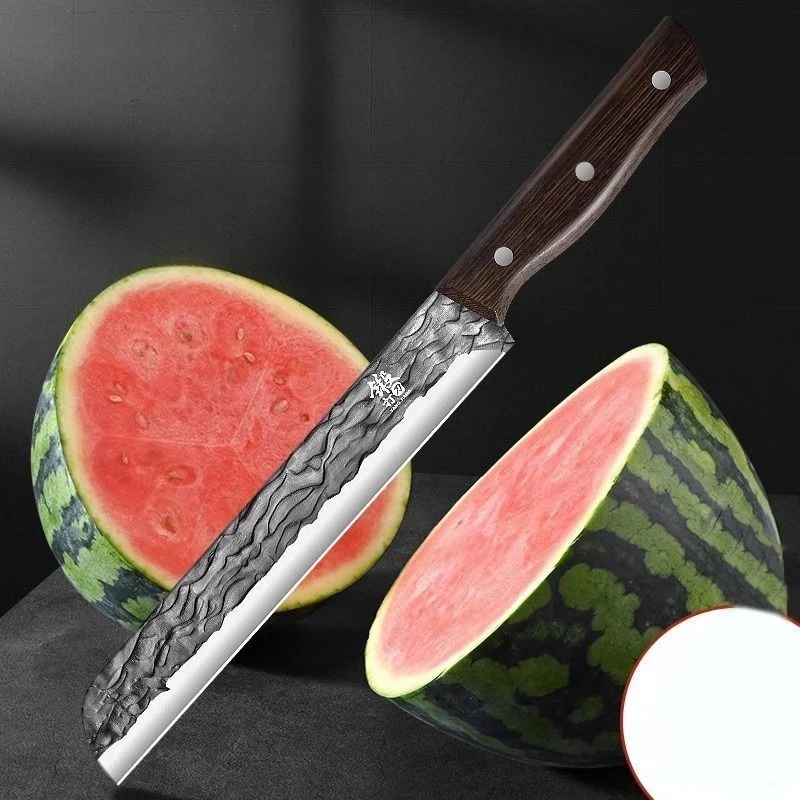 Forged fruit knife a large and long commercial high-end fruit knife specially designed for fruit stores to cut watermelon slices view 4