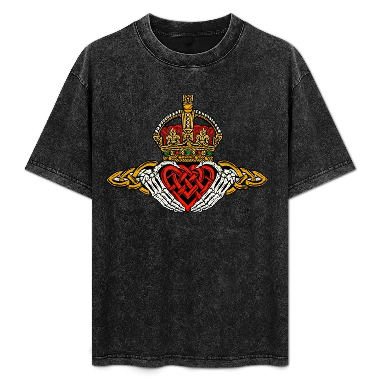 Skeleton Claddagh Color T-Shirt Anti-Wrinkle Short Sleeve T-Shirt