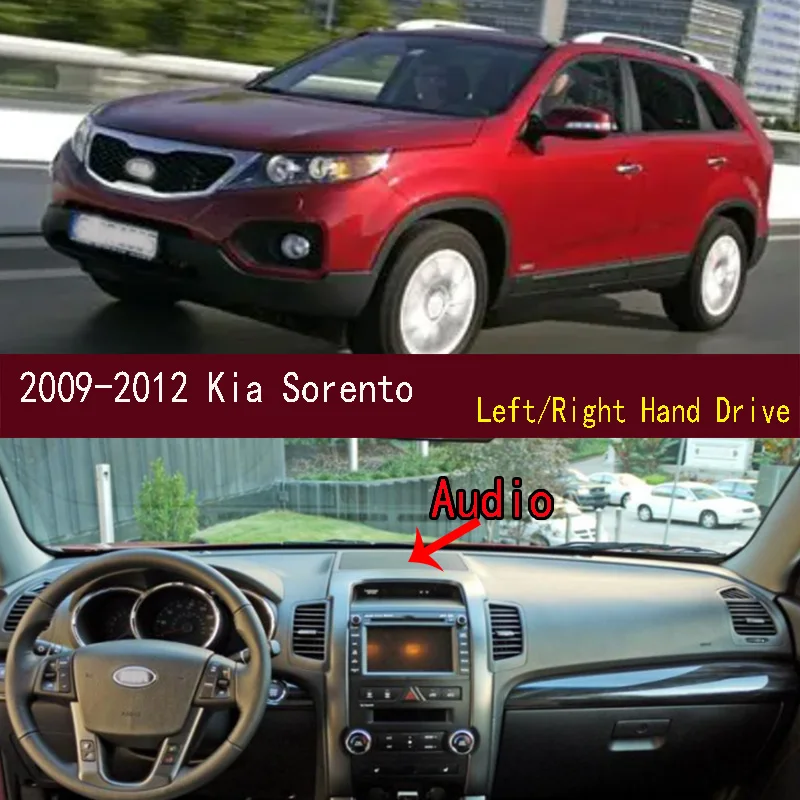 

For 2009-2012 Kia Sorento Dashmat Anti-Slip Dash mat Dashboard Cover Instrument Panel Sunscreen Pad Ornaments