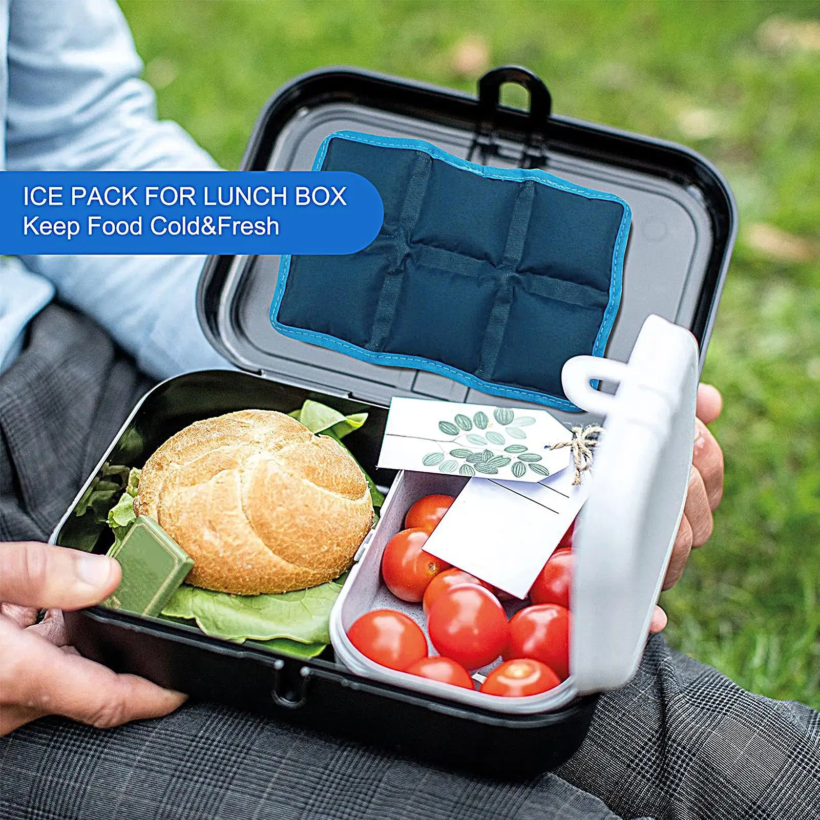 Reusable Ice Pack Cooler for Lunch boxes Cold Gel Bag Compact Washable Ice Gel Packs for Camping Hiking Beach Outdoor Activities