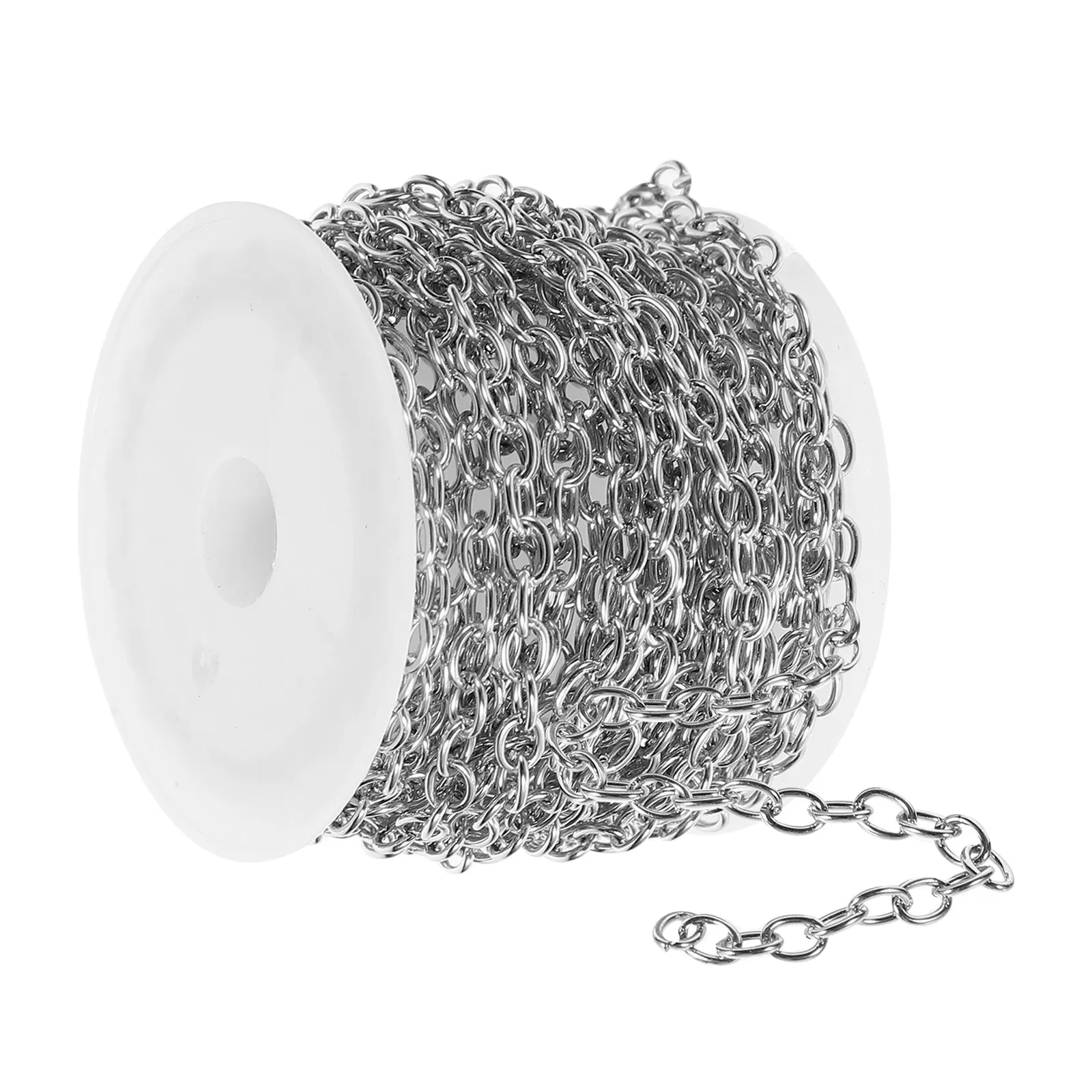 

1Set Jewelry Making Chain Set Link Chain with Lobster Clasp Jump Ring Reel Storage for Necklace Bracelet Earring DIY