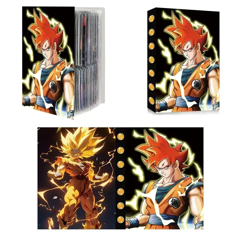 Anime Dragon Ball Super Saiyan álbum de tarjetas, libro, mapa, carpeta de letras, carpeta de colección de cuaderno, Son Goku, Vegeta IV, regalo de