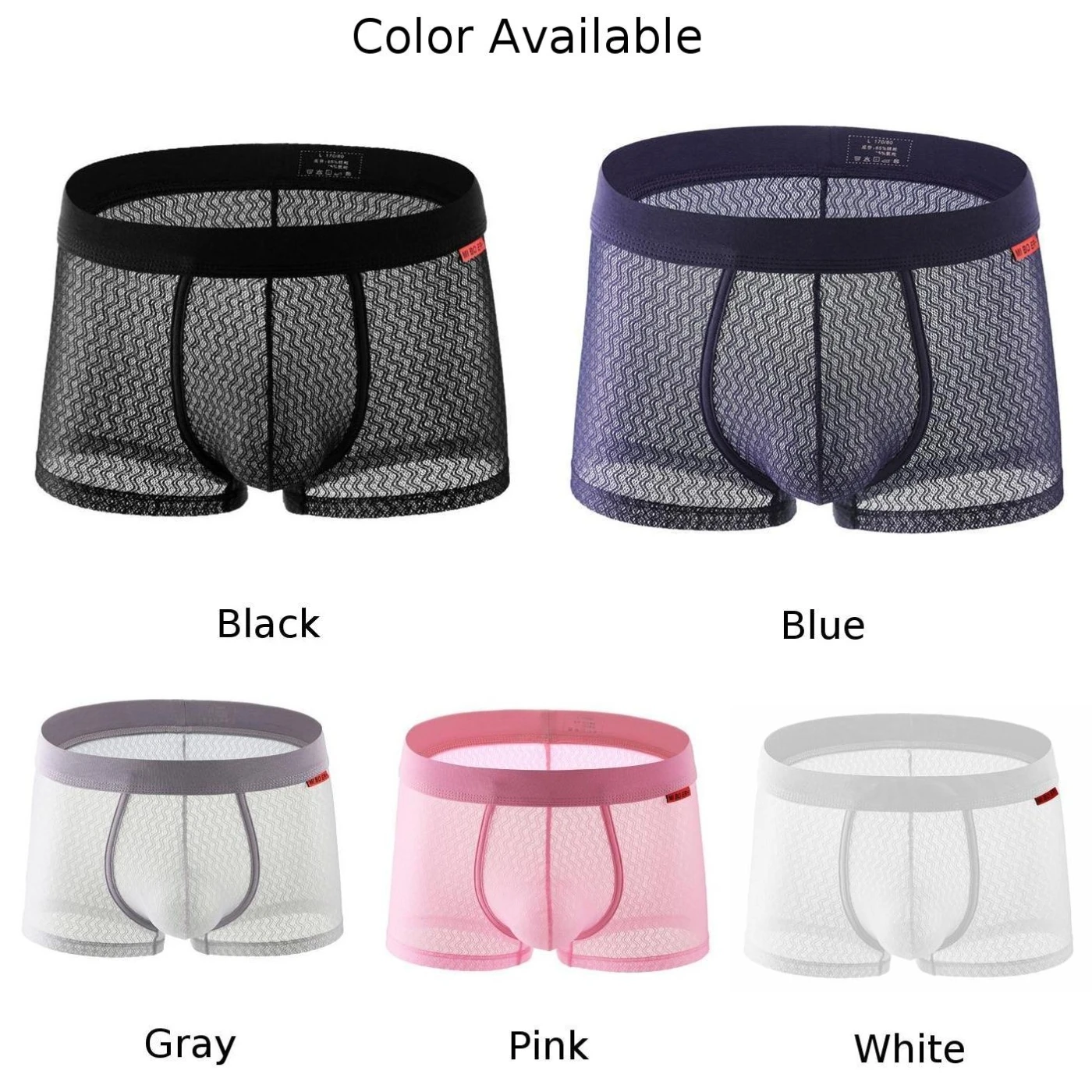 رجل شبكة منتصف الخصر الملابس الداخلية رقيقة سيسي الحقيبة سراويل داخلية للرجال أوم الصلبة انظر من خلال السروال سلس سراويل شفافة #4