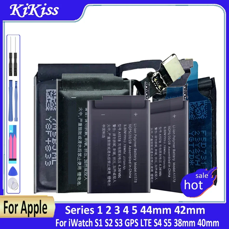 Battery For Apple Watch Series 1 2 3 4 5 44mm 42mm Replacement Bateria For iWatch S1 S2 S3 GPS LTE S4 S5 38mm 40mm Batterij